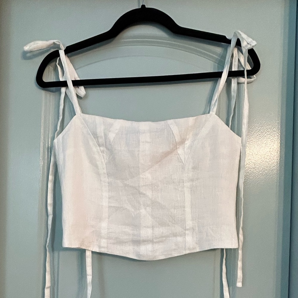 VRG GRL Evalina Crop Top White NWT Small / AU Size 8